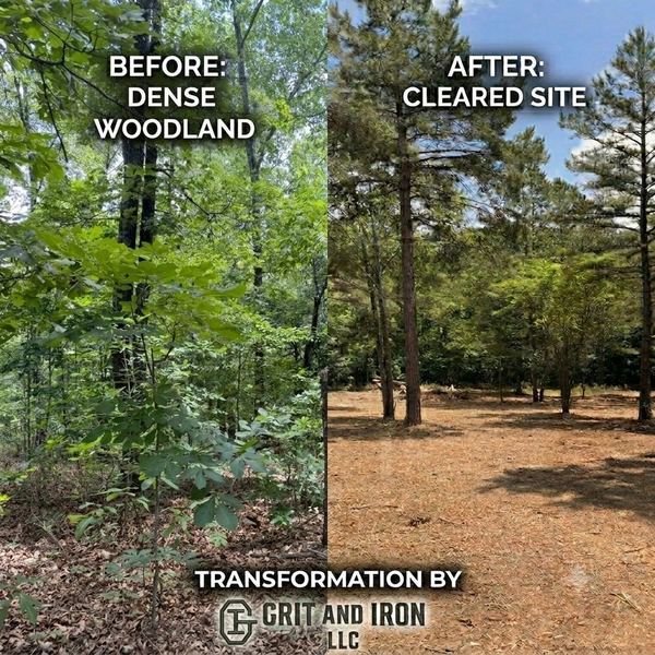 Before and after land clearing — EQIP eligible work