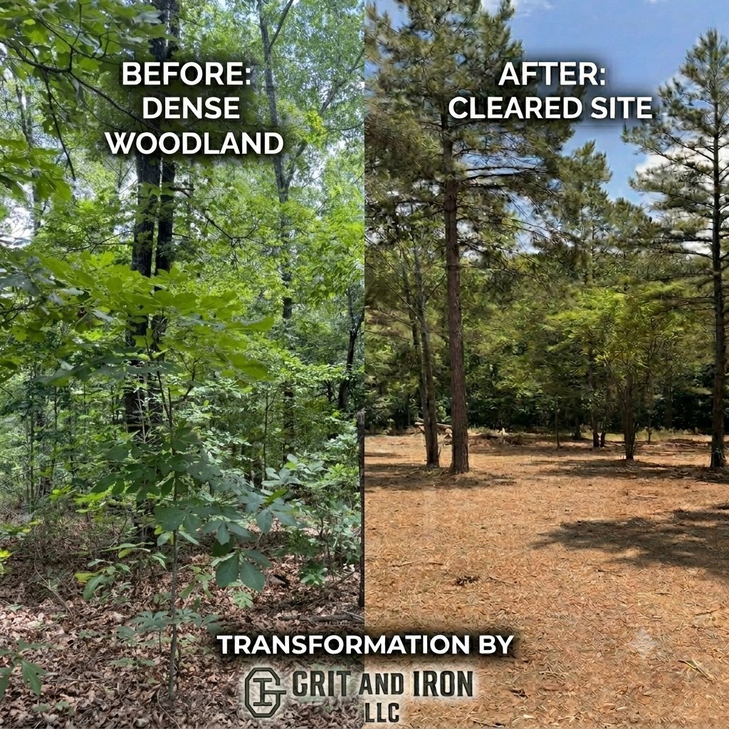 Before and after land clearing — EQIP eligible work